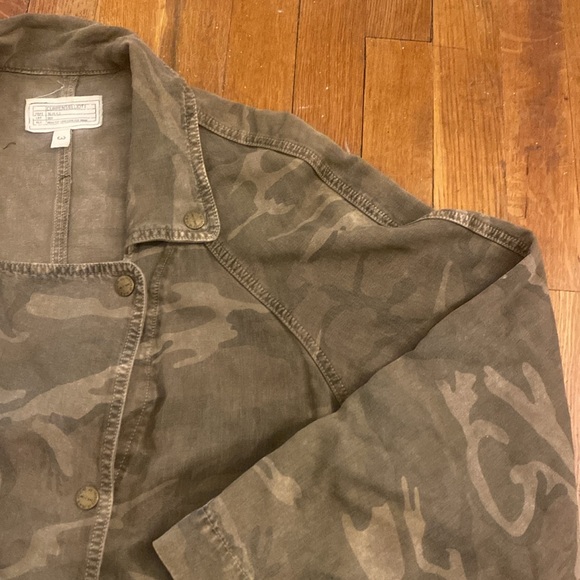 Current/Elliott Camo The Infantry Jacket Double Snap Belted - Pockets Women’s 3 - Picture 8 of 15